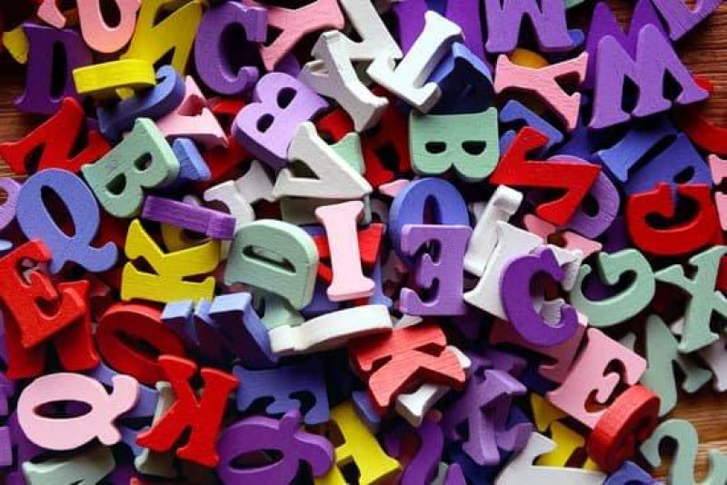 Jargon image showing lots of letters