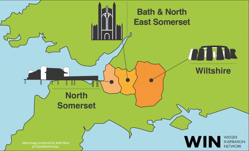 Map showing WIN regions